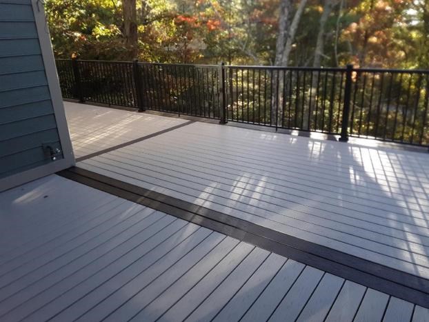 Deck Rebuilt in Asheville, NC with Composite Trex Decking - After